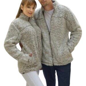 Ramatex Cabin Fever Jacket Teddy Bear Sherpa Fleece Full Zip Lined, Size Large